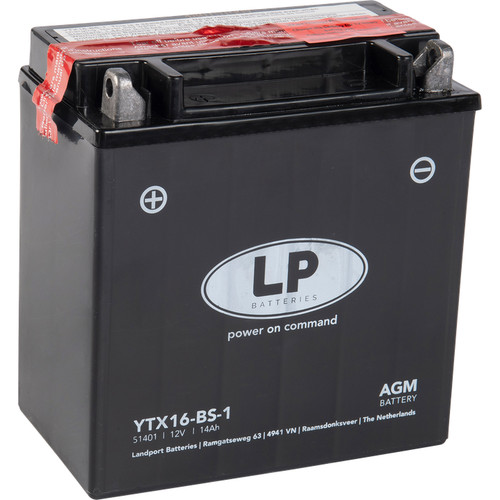 Batterie ytx16 agm 12 - batterie, ytx16-bs-1