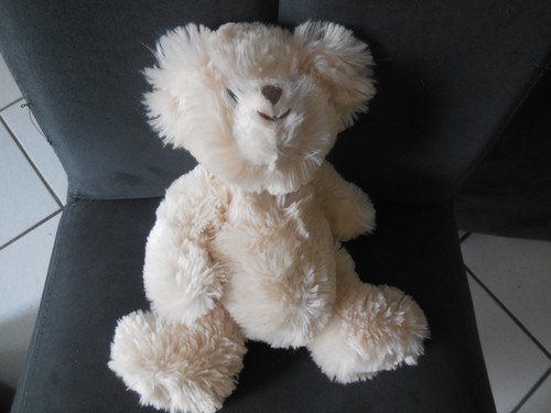 Doudou peluche ours beige - peluche,