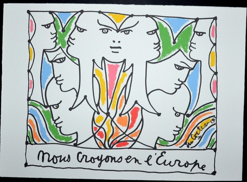 Lithographie jean cocteau - jean,