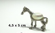 cheval miniature en étain et coquillage, paard, horse, figurine, bibelot **tp3-R