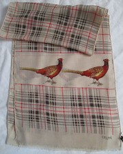 -Superbe   Echarpe CELINE  70% laine - 30% soie TBEG  vintage scarf