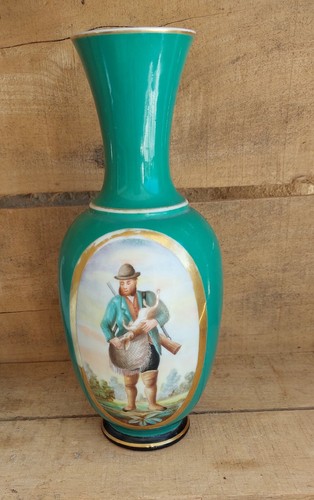 Vase porcelaine polychrome - en,