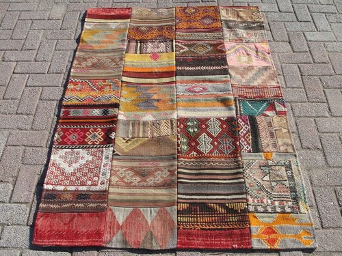 Tapis patchwork turc vintage