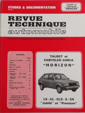 revue technique automobile TALBOT et CHRYSLER HORIZON cip 3806