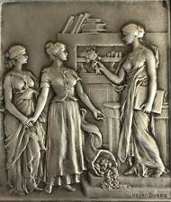 MÉDAILLE PLAQUE EN ARGENT