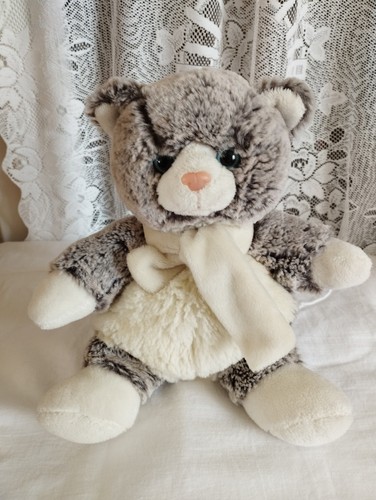 Peluche chat marron - chat, blanc