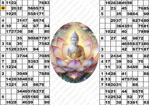 Plaque cartons de loto - de,
