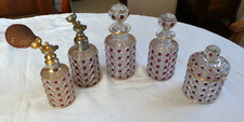 Cristal Baccarat Pierreries rouge 2 Flacons 2 vaporisateurs parfum 1 boite coton