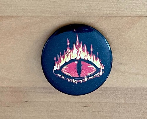 Eye sauron metal button pin - eye,