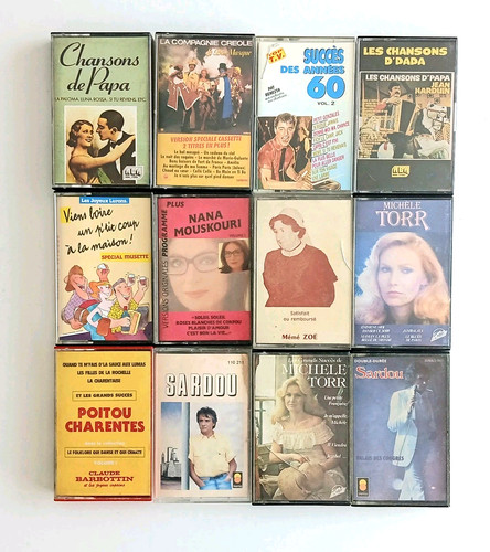 Lot cassettes audio chanson - 12,