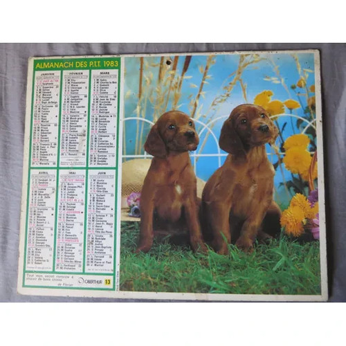 Ancien calendrier des postes - ancien,