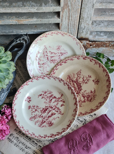 Anciennes assiettes plates - 3,