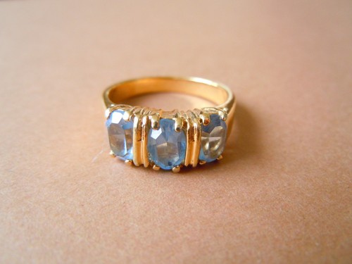 Bague plaqué avec pierres - bague,