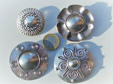LOT de 4 BROCHES ANCIENNES des années 1950 en Métal Argenté / JEAN DESPRES ?