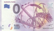 BILLET TOURISTIQUE ZÉRO EURO Europa Park   2019/1 Ref:261