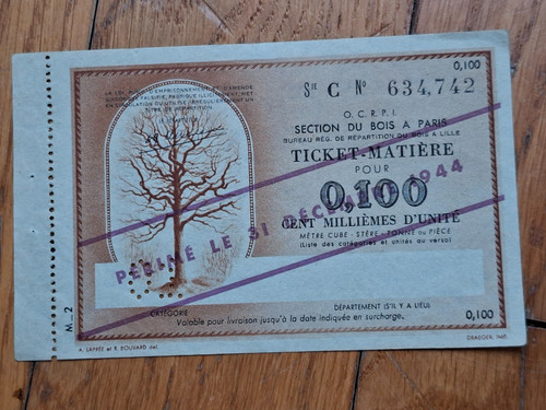 Rationnement billet ticket - rationnement,