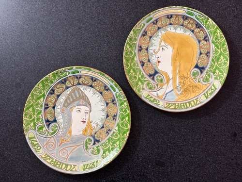 Rare paire plat art nouveau - paire,