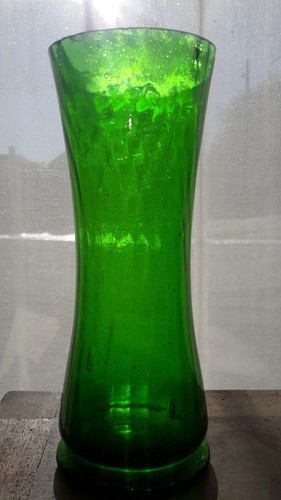 Ancien vase verre bulles type - ancien,