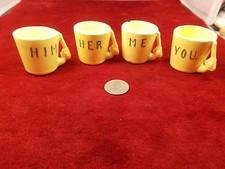 LOT OF 4 OLD VTG YELLOW