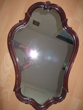 Ancien Miroir Mural Rocaille Baroque Style Louis XV