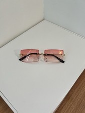 Lunette de Soleil Luxe  Mixte Tendance  Monture Sans Cadre Verres Fumés PC Neuve