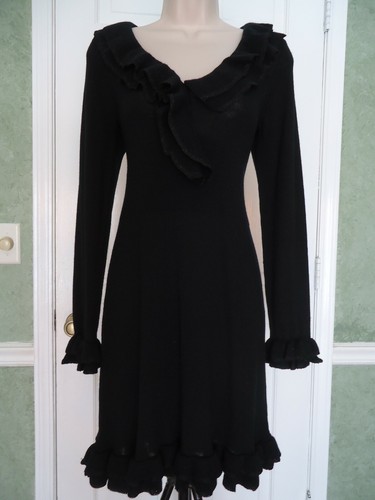 Nanette lepore black ruffled - s,