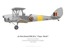 Print Tiger Moth, Armée de l'Air Belge (par G. Marie)