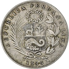 [#1201574] Pérou, 1/2 Sol, 1935, Lima, Argent, EF (40-45), KM:216