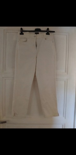 Pantalon femme blanc crème - pantalon,