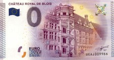 41 BLOIS Château royal,  2015, Billet 0 Euro Souvenir