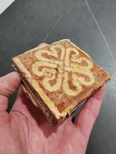 CARREAU ANCIEN AZULEJOS ANTIQUE FRENCH TILE TEGEL FLANDRE HAUTE EPOQUE