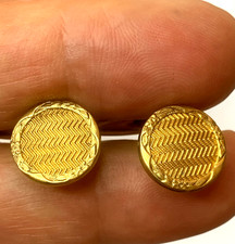 Boutons de Manchette Plaqué or poinçonné GL