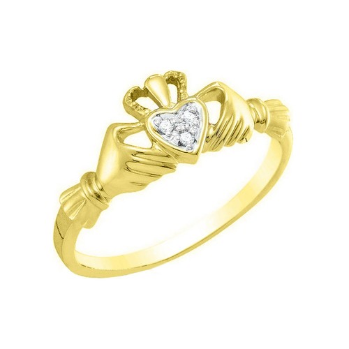 25ct moissanite claddagh - 0.25ct,