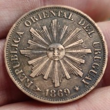 URUGUAY 1 Centesimo 1869 H Birmingham 