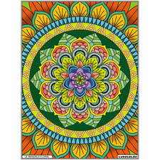 Coloriage - Mandala floral -