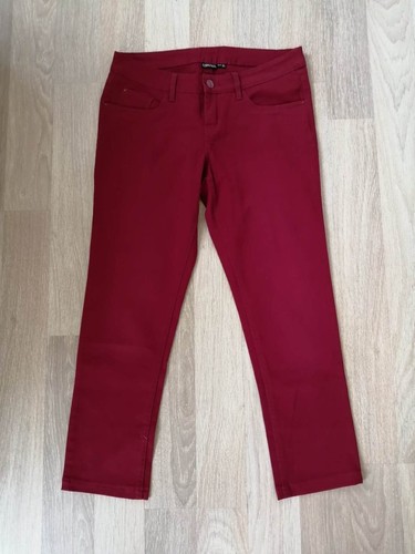 Jean bordeaux fin coton