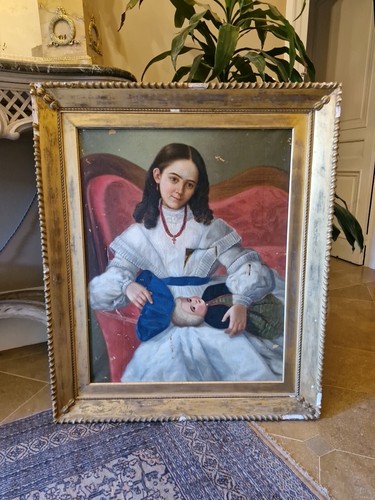 Peinture ancienne huile - peinture, ancienne,