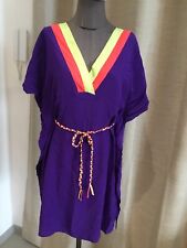 Superbe Et Authentique Robe D Été 100% Soie Mauve Aubade 36 Tbe 