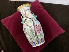 vase chinois aux peches de longévité,circa 1900,cachet rouge,porcelaine,H 24,5cm