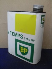 BIDON ANCIEN HUILE GARAGE " BP  2 TEMPS Type  HV  " ANNÉES 50 60