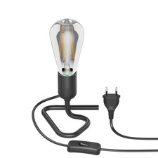 Lampe de table TRIN douille de lampe Triangle pied triangulaire noir fiche