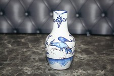 petit pichet en faïence Martres-Tolosane décor oiseau bleu H 13 cm