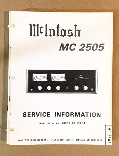 Mcintosh mc2505 2505 - mc2505, mc-2505