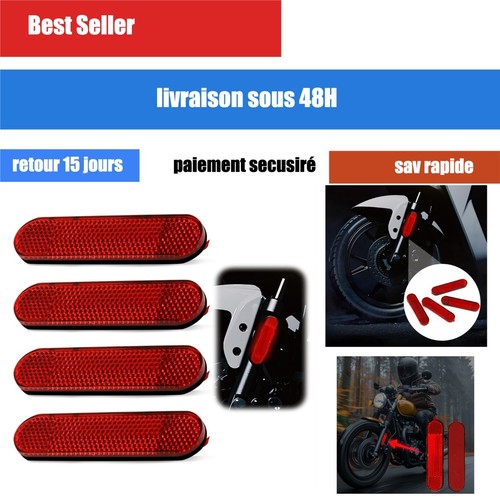 Catadioptres moto rouges - , e4