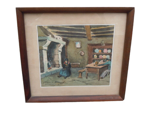 Claude houal aquarelle breton - houal,