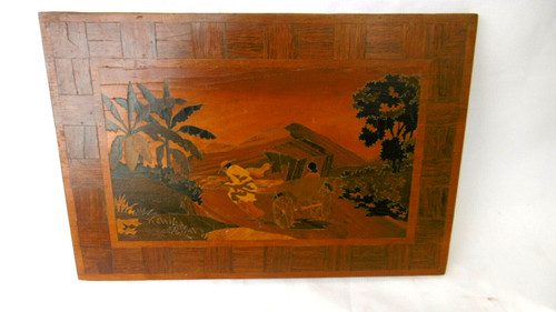 Tableau bois marquete - bois,