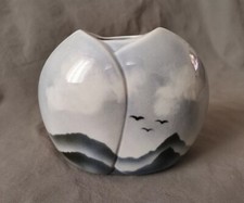 Vase lenticulaire en porcelaine de Virebent