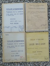 Pipeline Le Havre - Paris plans de 1964 / 65 + livre