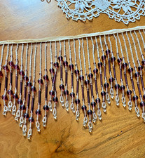 Ancienne Frange de perles pour lustre lampe année Art-déco