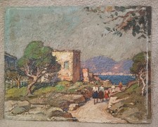 Petit Tableau peinture huile VIDAL Gustave (1895 - 1966) Provence Côte d'Azur